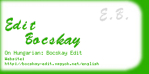 edit bocskay business card